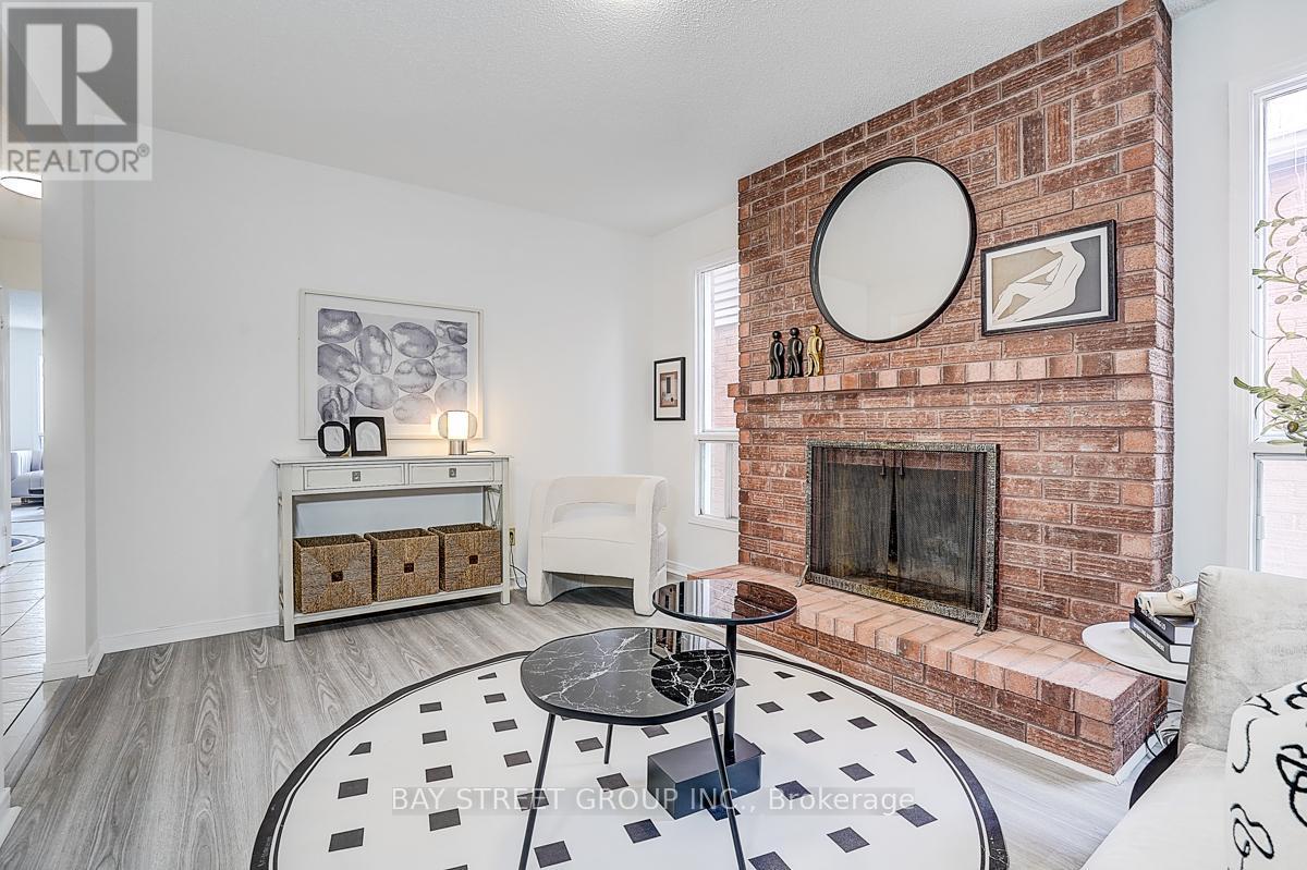 203 Roxanne Crescent, Toronto, ON - Indoor Photo Showing Living Room With Fireplace