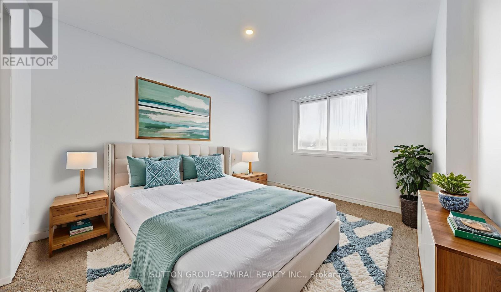 Virtually Staged Photo - 8 - 64 Bronte Street S, Milton, ON - Indoor Photo Showing Bedroom