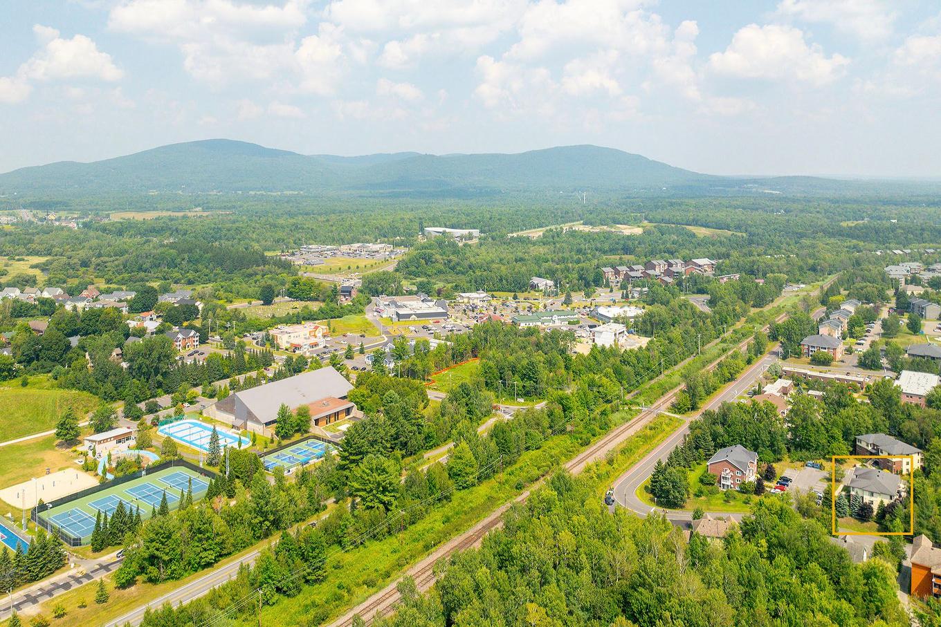 Aerial photo - 202-131 Rue De Laviolette, Bromont, QC - Outdoor With View