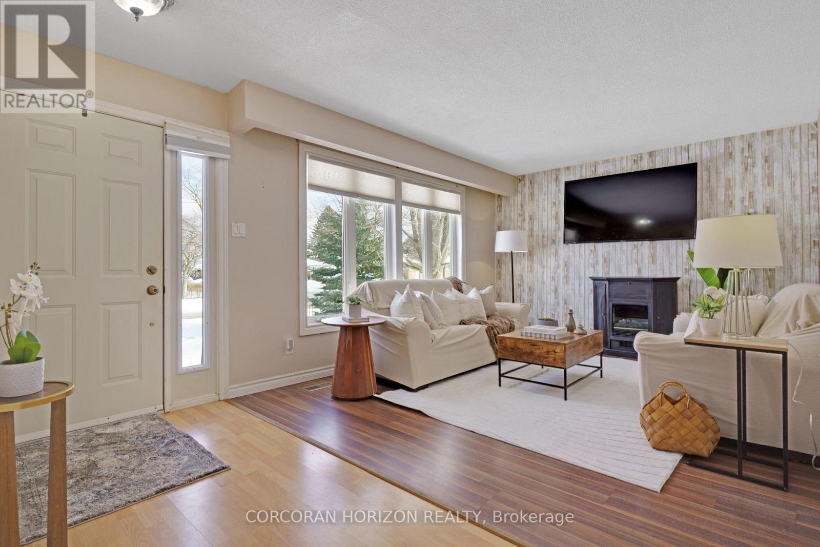 69 Eagen Drive, Kitchener, ON - Indoor Photo Showing Living Room With Fireplace