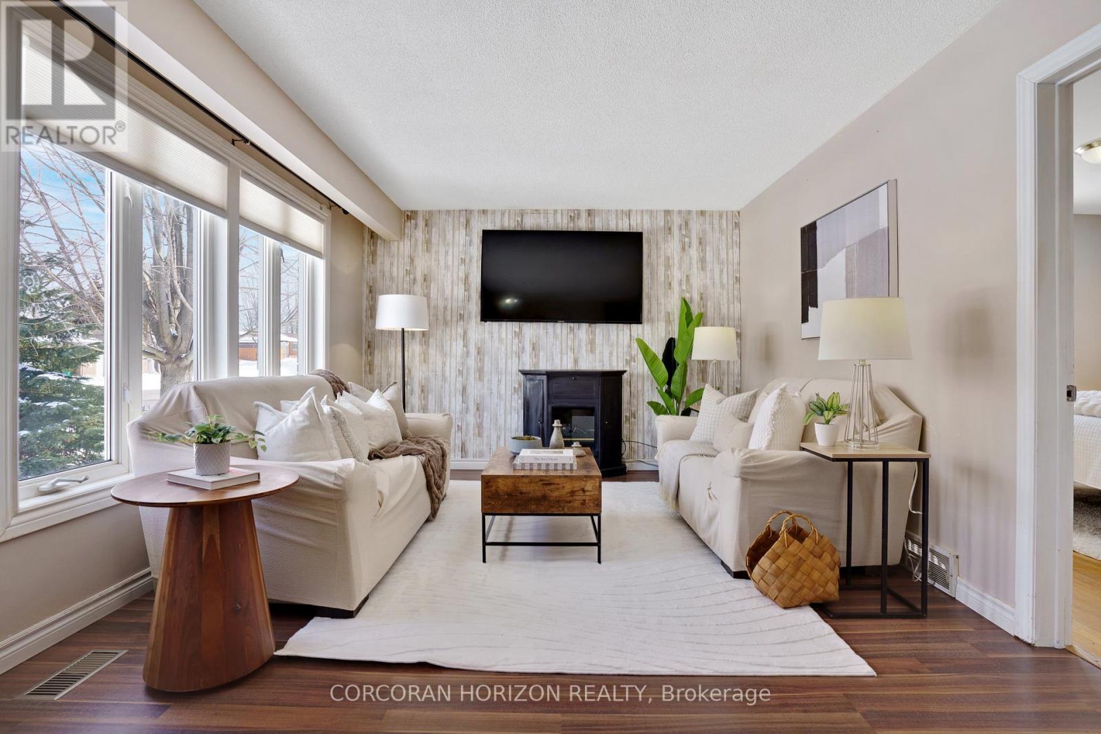 69 Eagen Drive, Kitchener, ON - Indoor Photo Showing Living Room With Fireplace