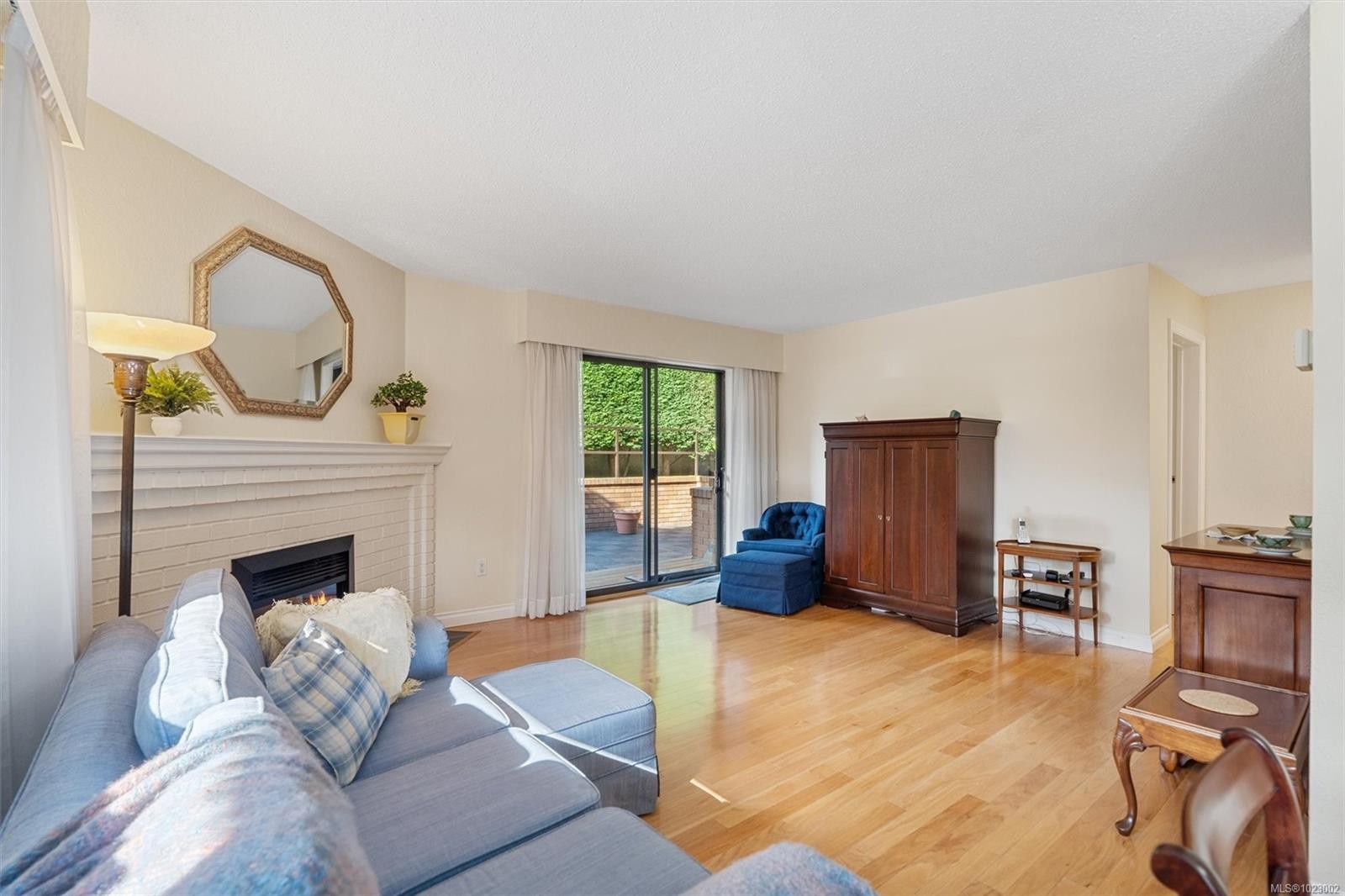102-1052 Rockland Ave, Victoria, BC - Indoor Photo Showing Living Room With Fireplace