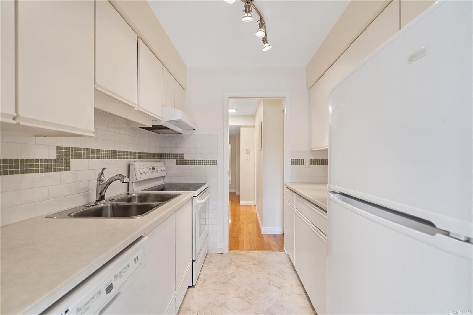 102-1052 Rockland Ave, Victoria, BC - Indoor Photo Showing Kitchen With Double Sink