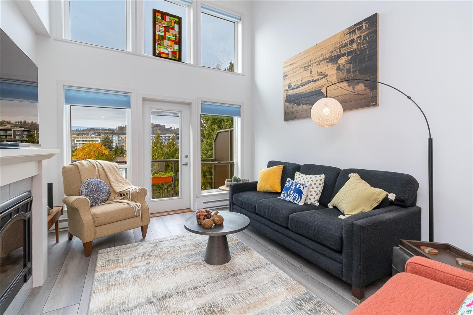 408-866 Brock Ave, Langford, BC - Indoor Photo Showing Living Room With Fireplace