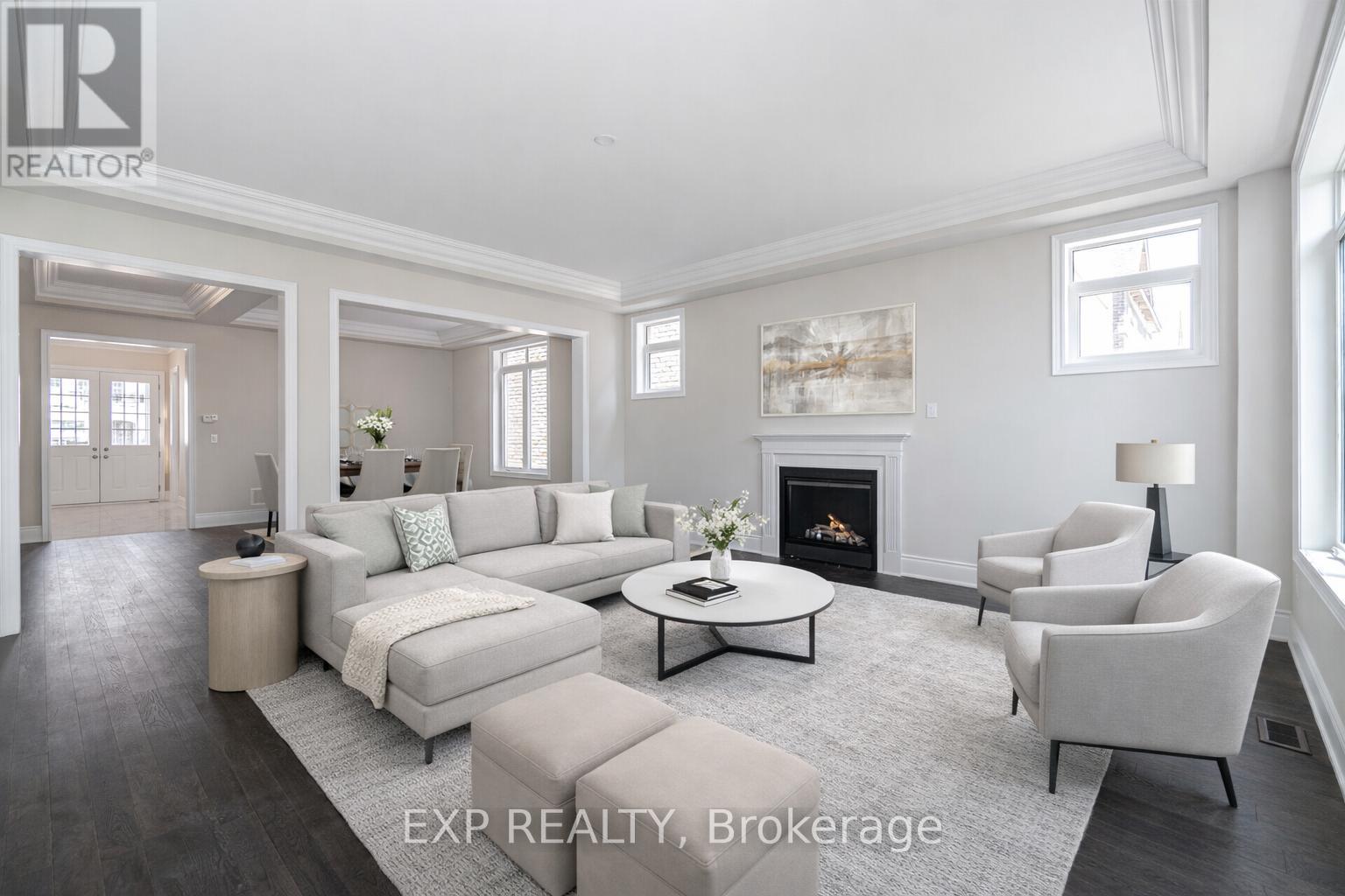 91 Clockwork Drive, Brampton, ON - Indoor Photo Showing Living Room With Fireplace