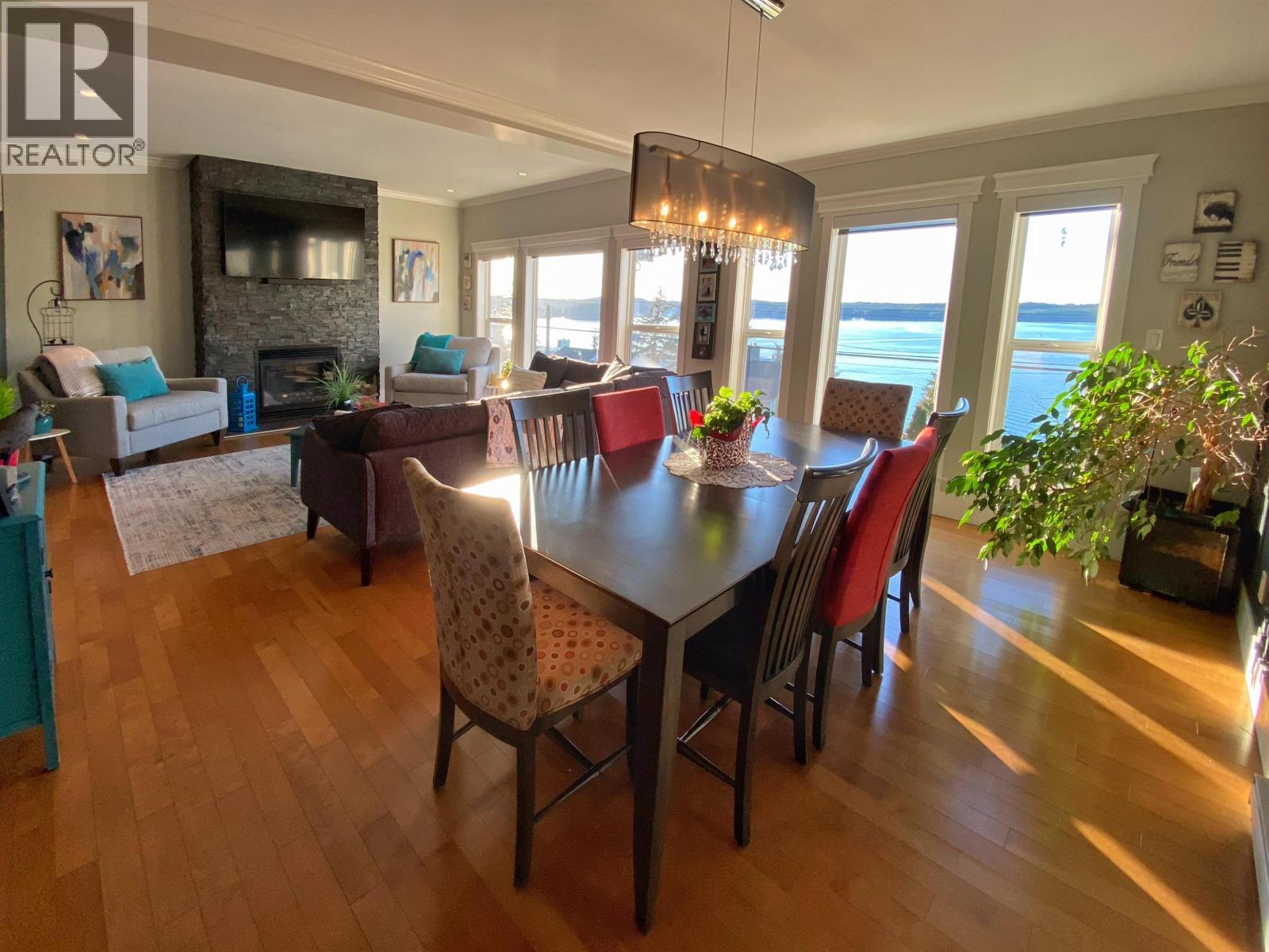 2129 Graham Avenue, Prince Rupert, BC - Indoor Photo Showing Dining Room With Fireplace
