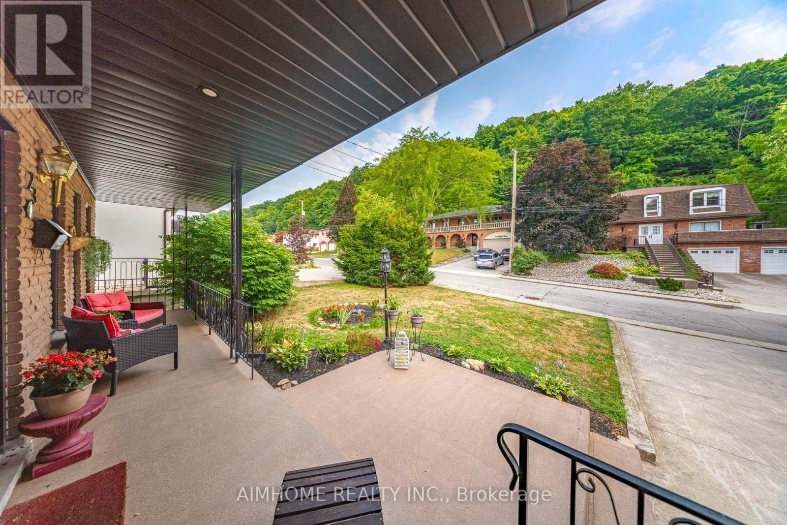 Niagara Escarpment View from the porch - 23 Hildegard Drive, Hamilton, ON - Outdoor With Deck Patio Veranda