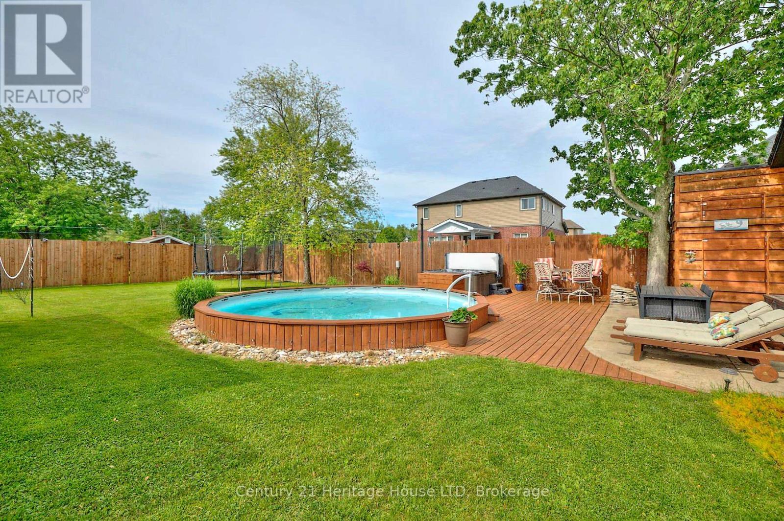 On Ground Pool - 467 Gorham Rd Road, Fort Erie (Point Abino), ON - Outdoor With Above Ground Pool With Deck Patio Veranda With Backyard