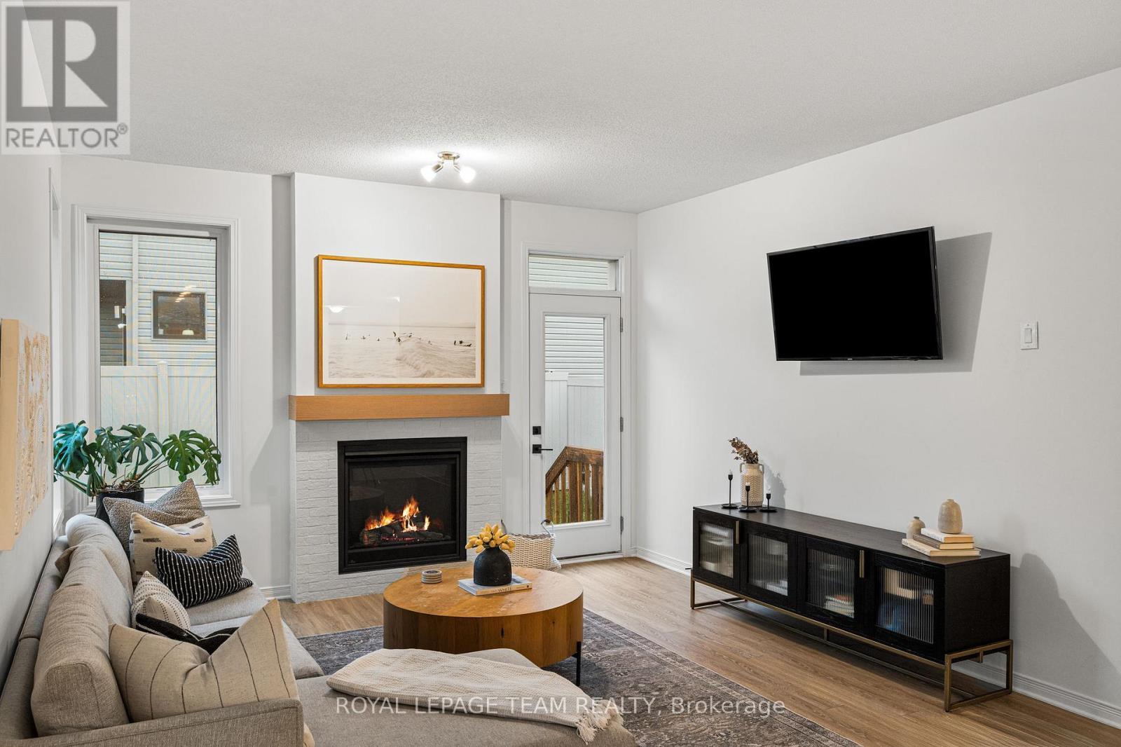 Living room - 198 Rathwell Street, Carleton Place, ON - Indoor Photo Showing Living Room With Fireplace