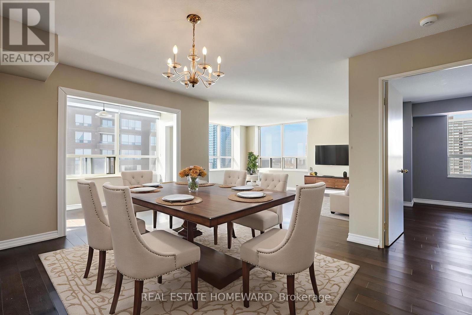 1901 - 195 Wynford Drive, Toronto, ON - Indoor Photo Showing Dining Room