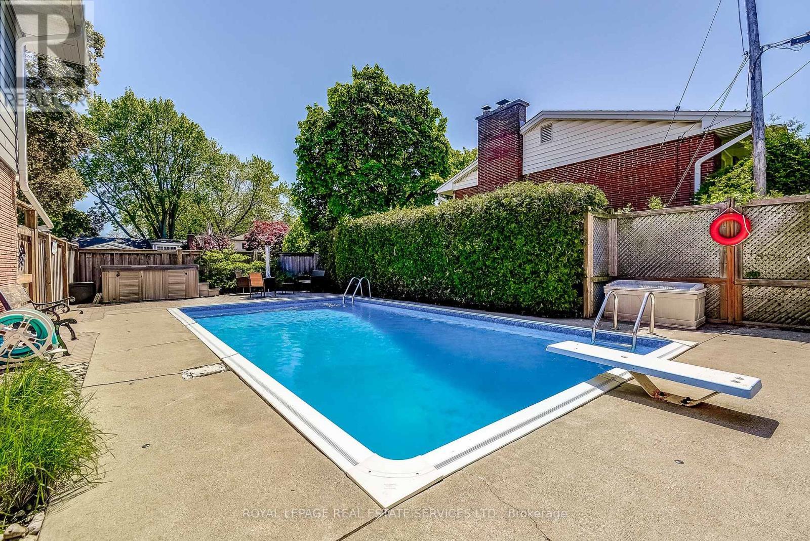 Backyard oasis - 351 Strathcona Drive, Burlington, ON - Outdoor With In Ground Pool