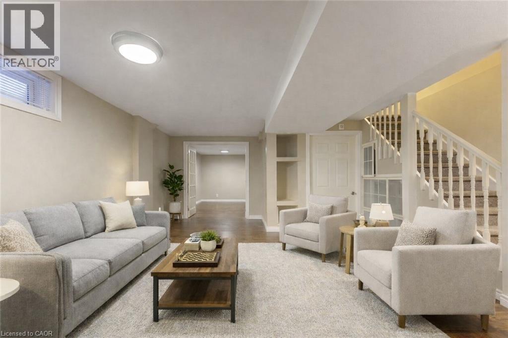 virtually staged - 404 Wake Robin Crescent, Kitchener, ON - Indoor Photo Showing Living Room