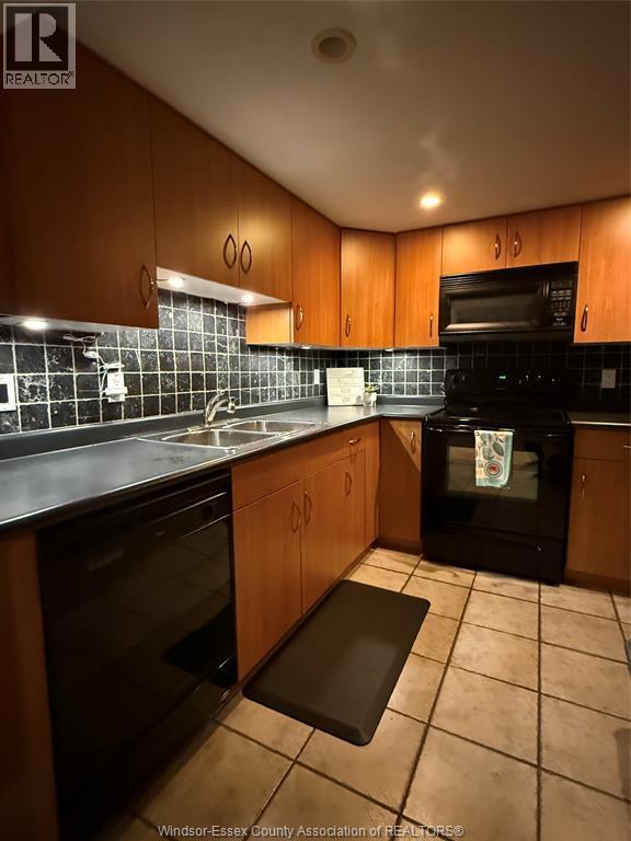 647 Irvine Unit# 301, Windsor, ON - Indoor Photo Showing Kitchen With Double Sink