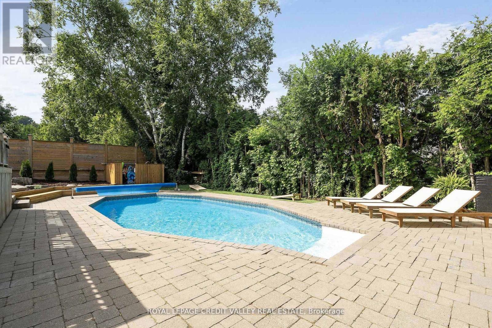 47 Larry Street, Caledon, ON - Outdoor With In Ground Pool With Backyard