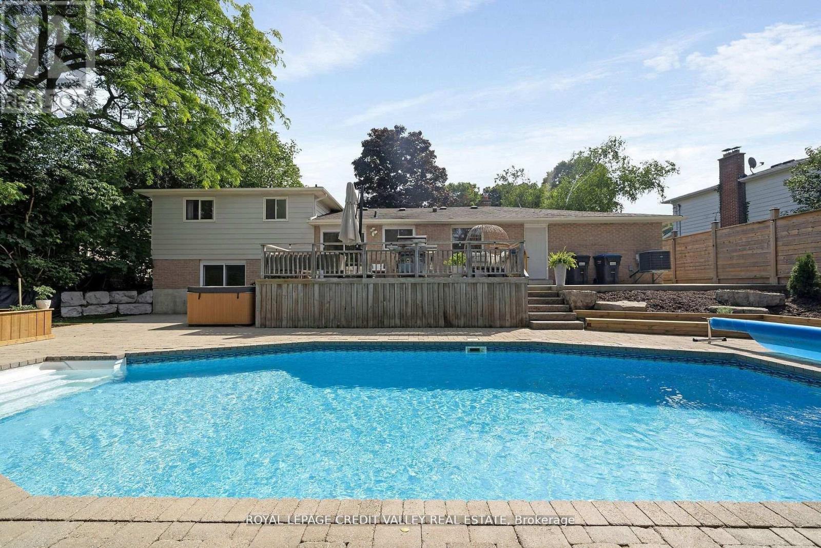 47 Larry Street, Caledon, ON - Outdoor With In Ground Pool With Backyard