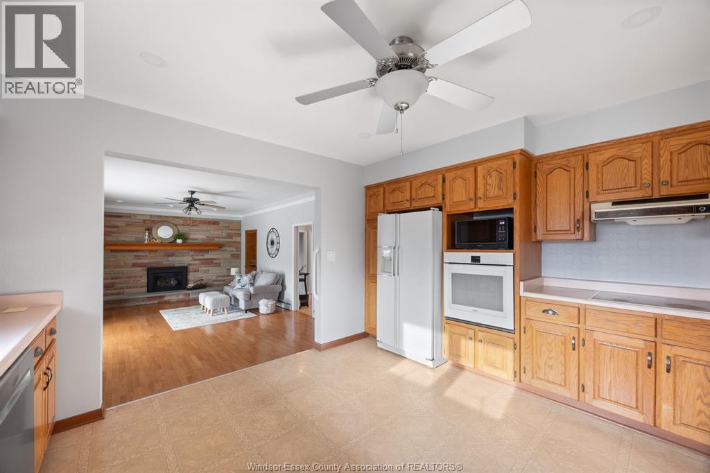3071 Lauzon Road, Windsor, ON - Indoor Photo Showing Kitchen With Fireplace