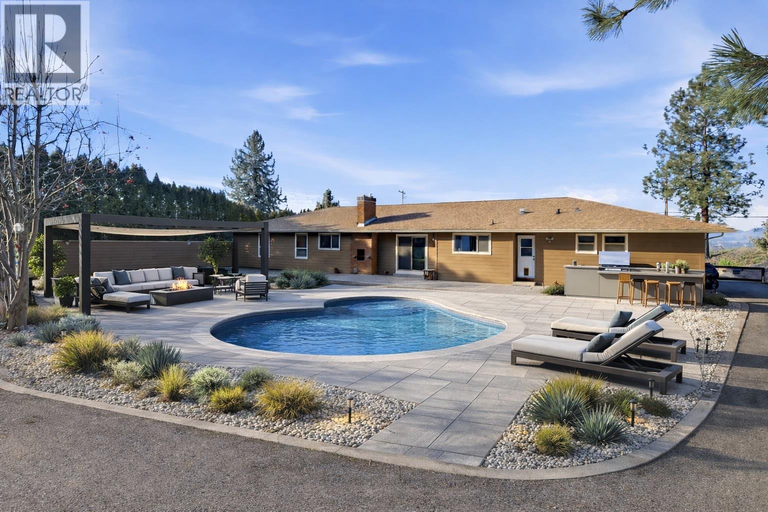 *virtual rendering of a pool for illustrative purposes - 1099 Dehart Road, Kelowna, BC - Outdoor With In Ground Pool