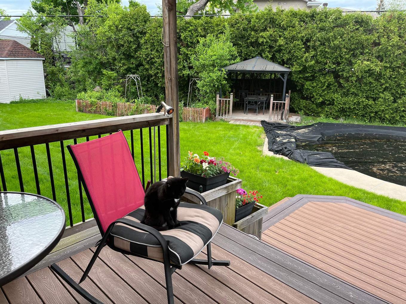 Cour - 123 Rue Houde, Kirkland, QC - Outdoor With Deck Patio Veranda With Backyard