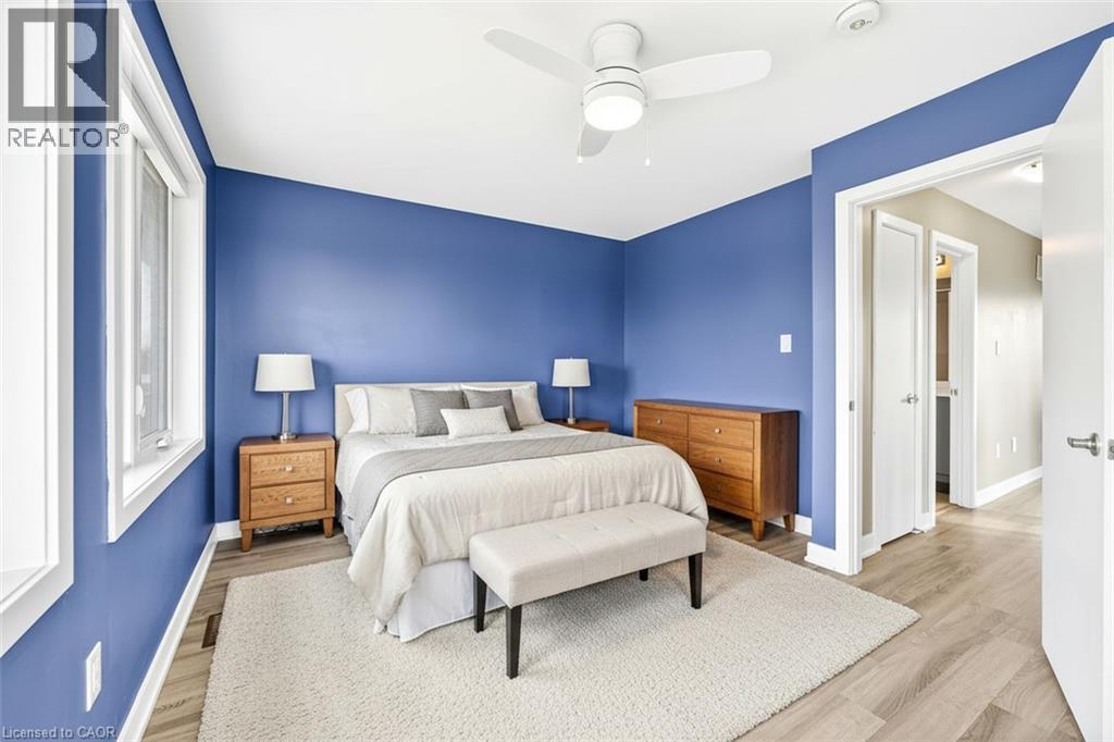 Virtually Staged Bedroom - 48 Markle Crescent, Ancaster, ON - Indoor Photo Showing Bedroom