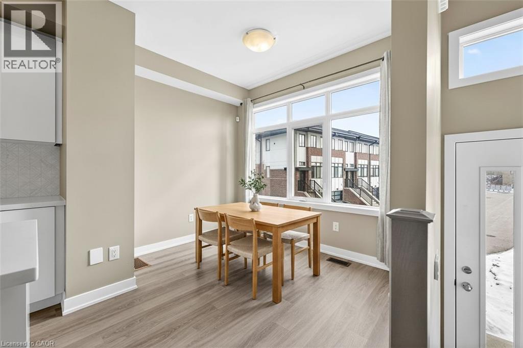 Virtually Staged Dining Area - 48 Markle Crescent, Ancaster, ON - Indoor Photo Showing Dining Room