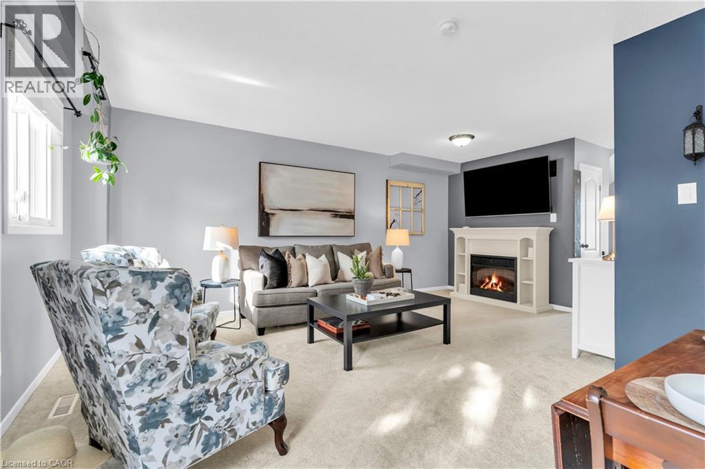 99 Lynden Circle, Georgetown, ON - Indoor Photo Showing Living Room With Fireplace