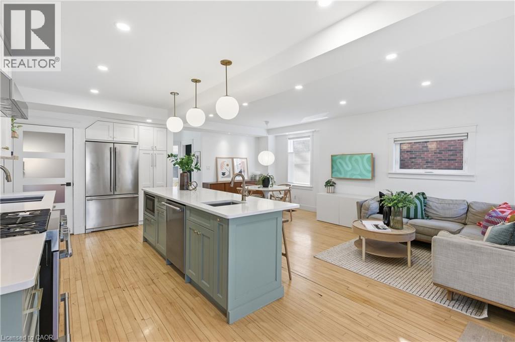 Main floor reno in 2018 - 73 Arkell Street, Hamilton, ON - Indoor Photo Showing Kitchen With Upgraded Kitchen
