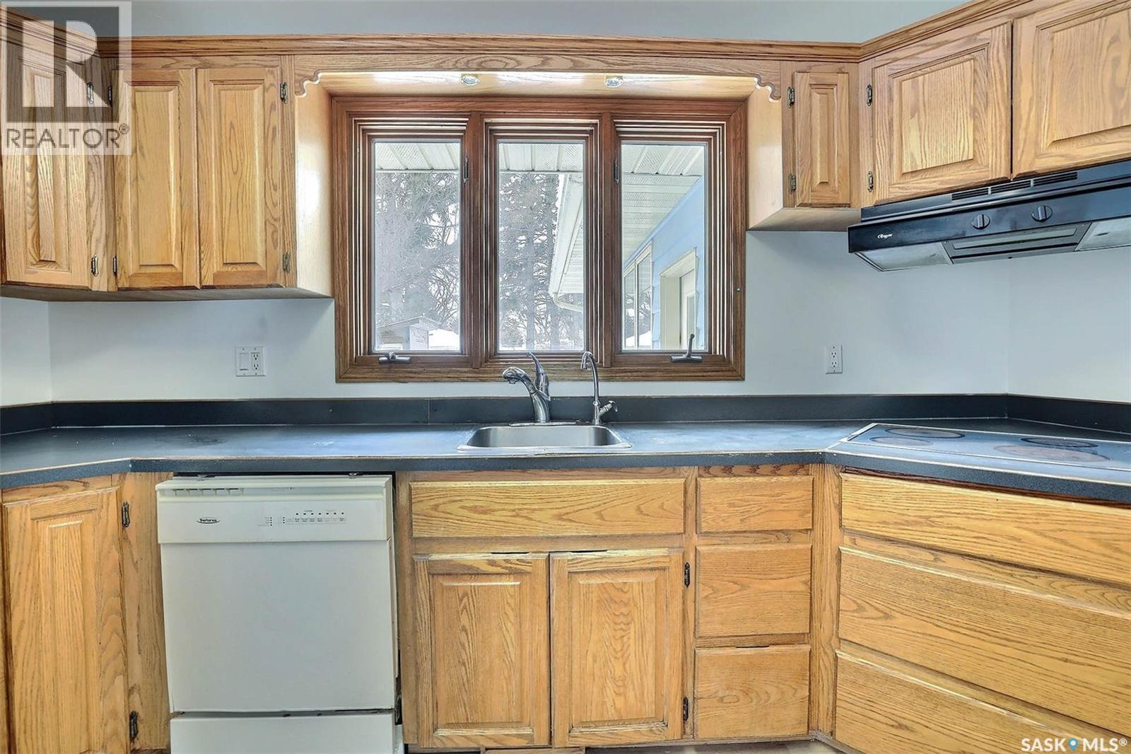 14 Deergrove Crescent, Regina, SK - Indoor Photo Showing Kitchen With Double Sink