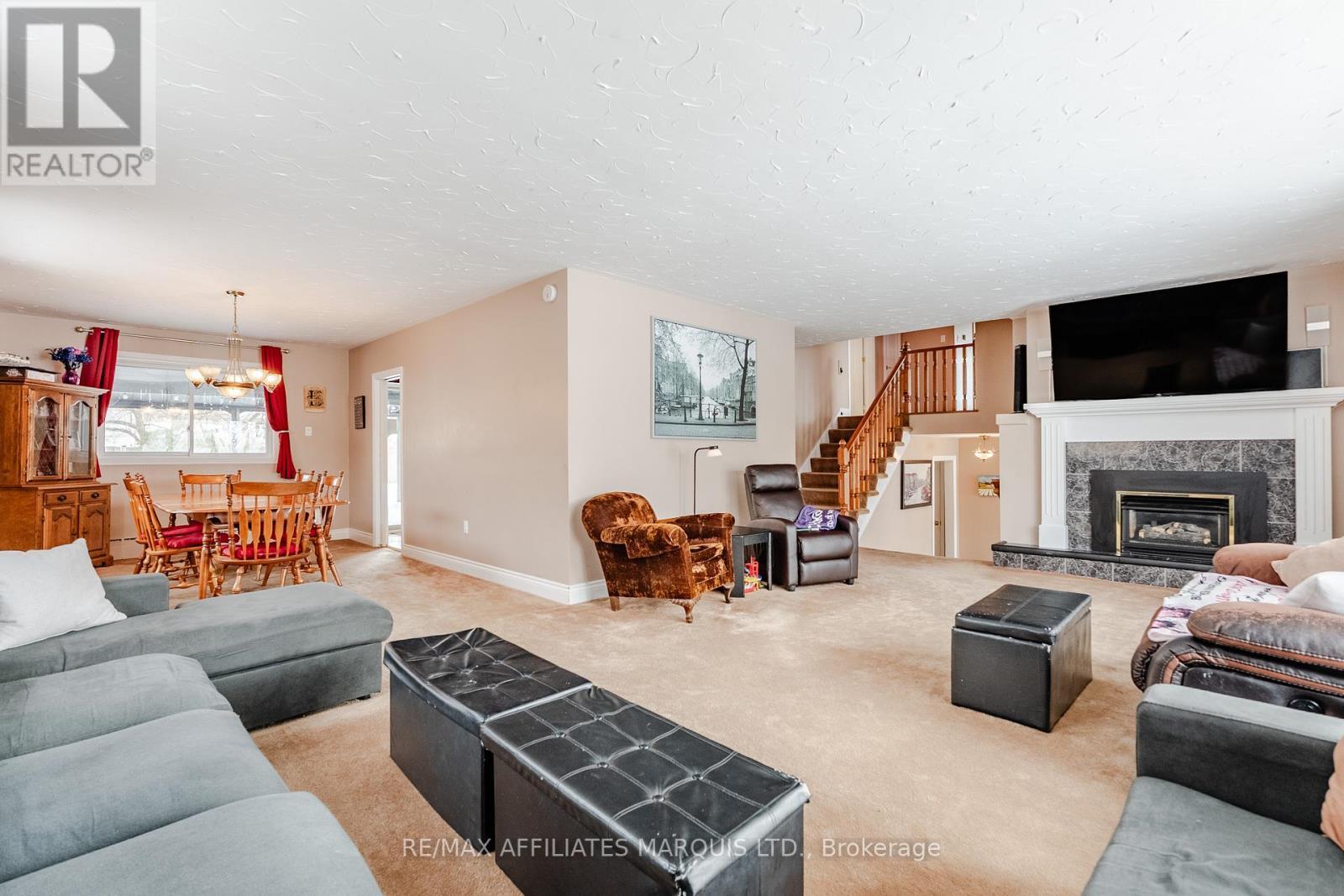 219 Pescod Avenue, Cornwall, ON - Indoor Photo Showing Living Room With Fireplace