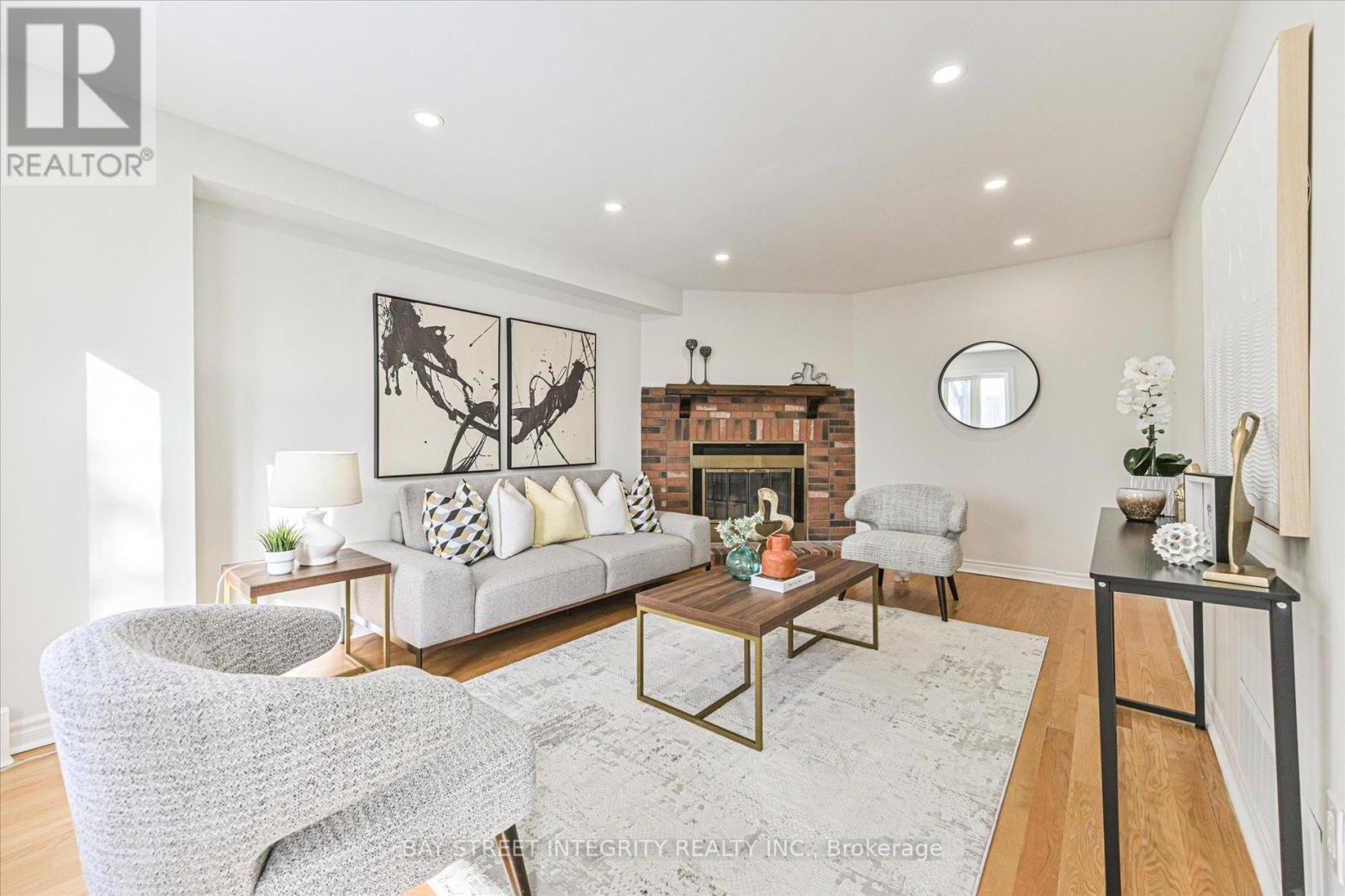 28 Carnforth Drive, Markham, ON - Indoor Photo Showing Living Room With Fireplace