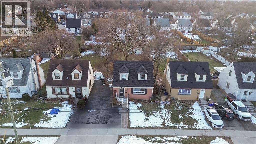 Snowy aerial view with a residential view - 776 Britannia Avenue, Hamilton, ON - Outdoor With Facade