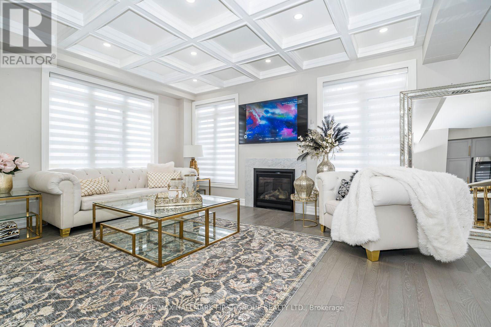21 Souter Drive, Whitby, ON - Indoor Photo Showing Living Room With Fireplace