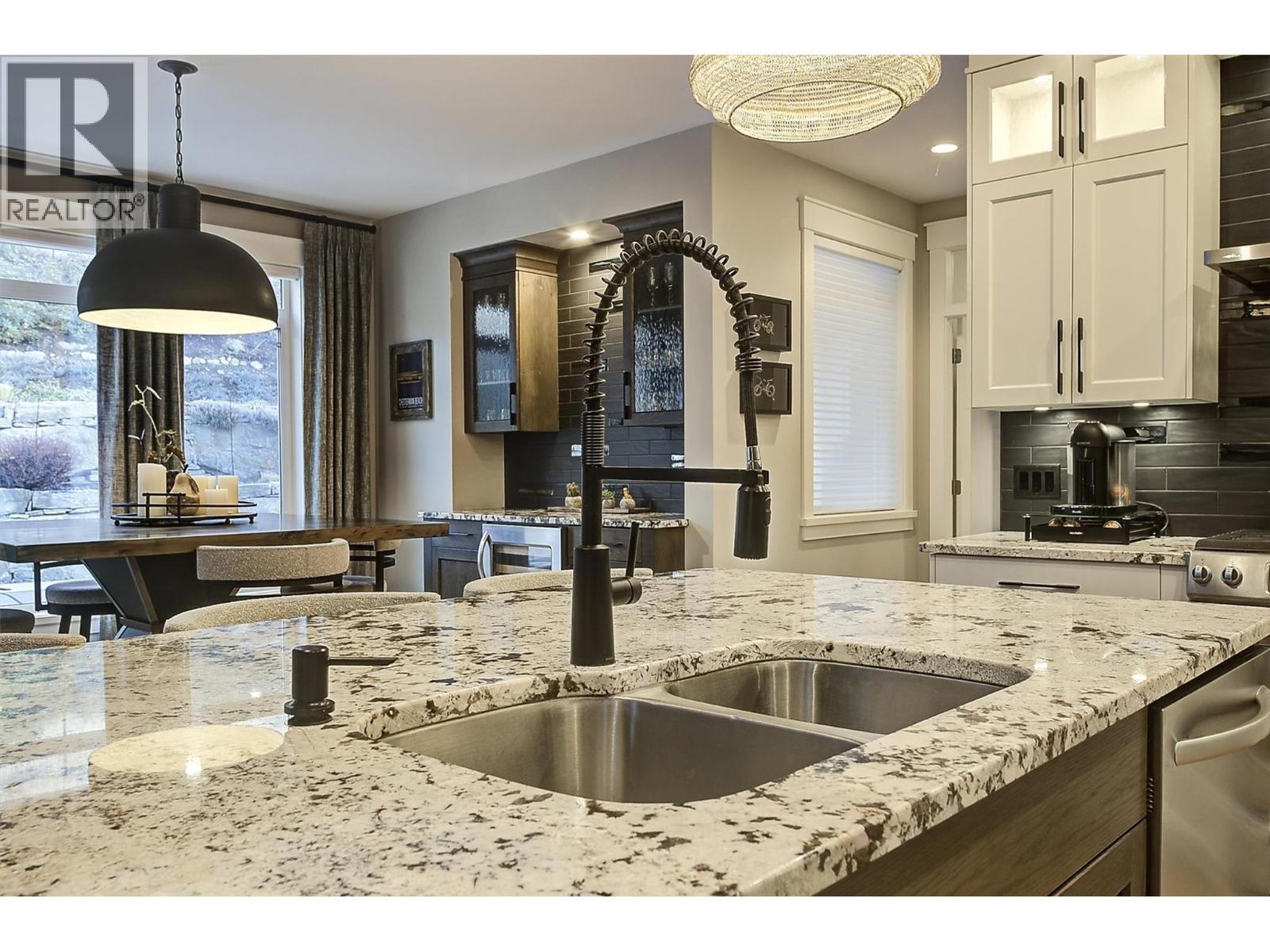 5499 Mountainside Drive, Kelowna, BC - Indoor Photo Showing Kitchen With Double Sink