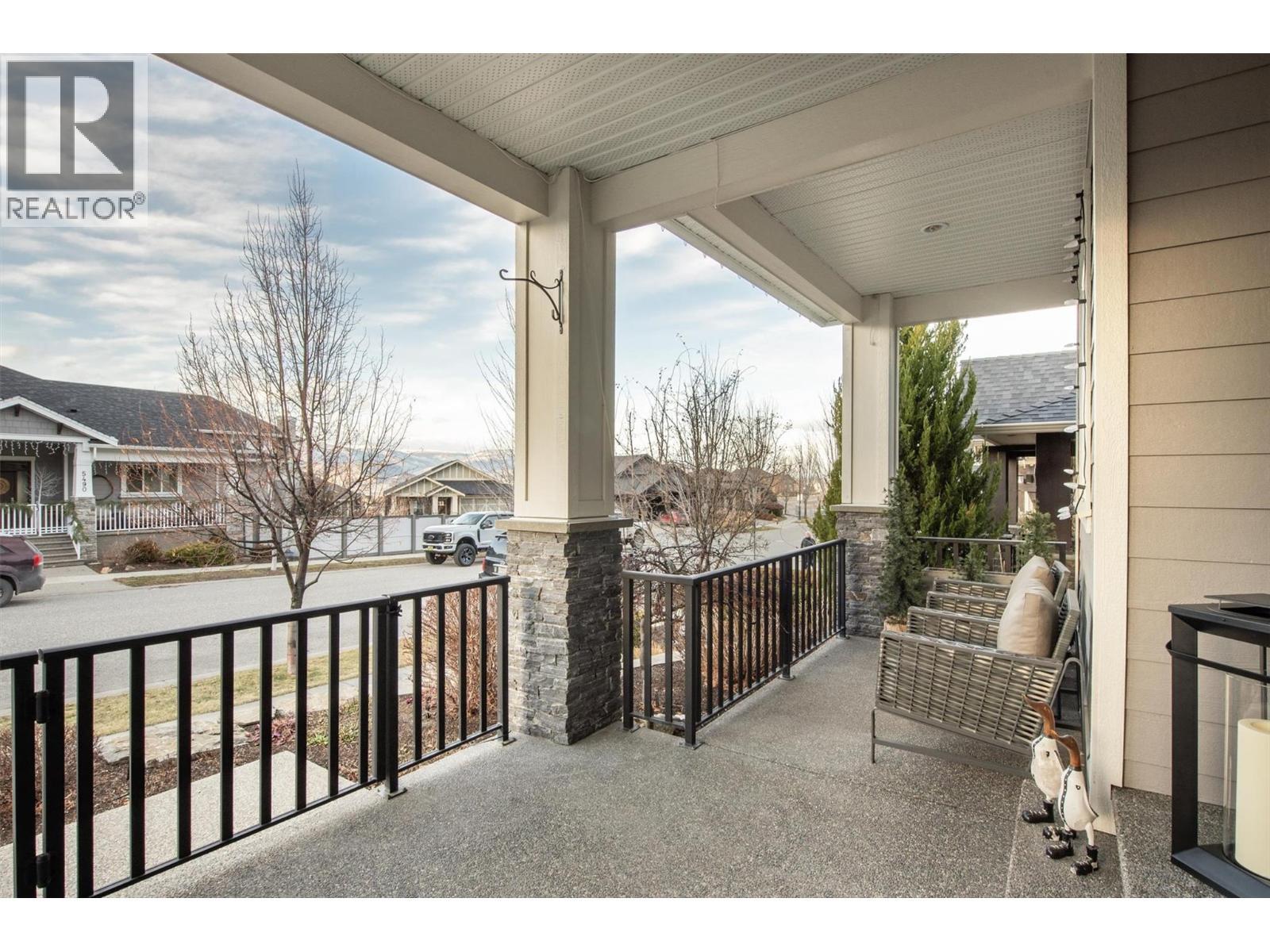 Front porch - 5499 Mountainside Drive, Kelowna, BC - Outdoor With Deck Patio Veranda With Exterior