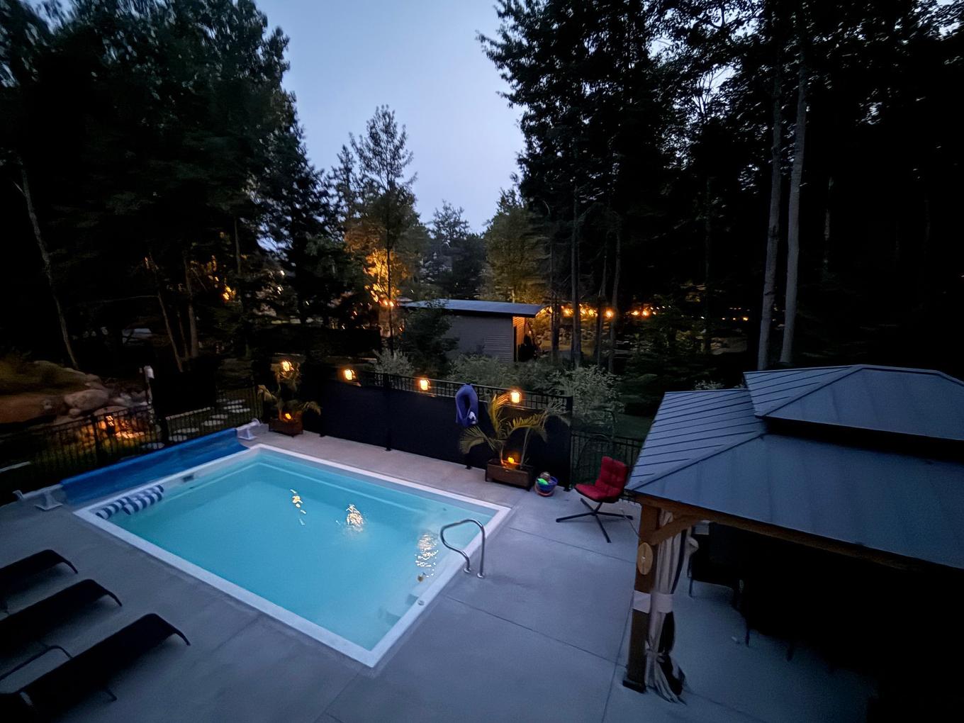 Exterior - 250 Rue D'Orion, Saint-Hippolyte, QC - Outdoor With In Ground Pool With Backyard