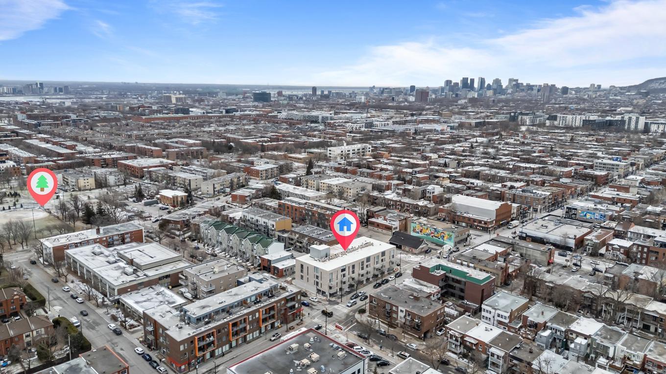 Aerial photo - 208-3328 Rue Masson, Montréal (Rosemont/La Petite-Patrie), QC - Outdoor With View
