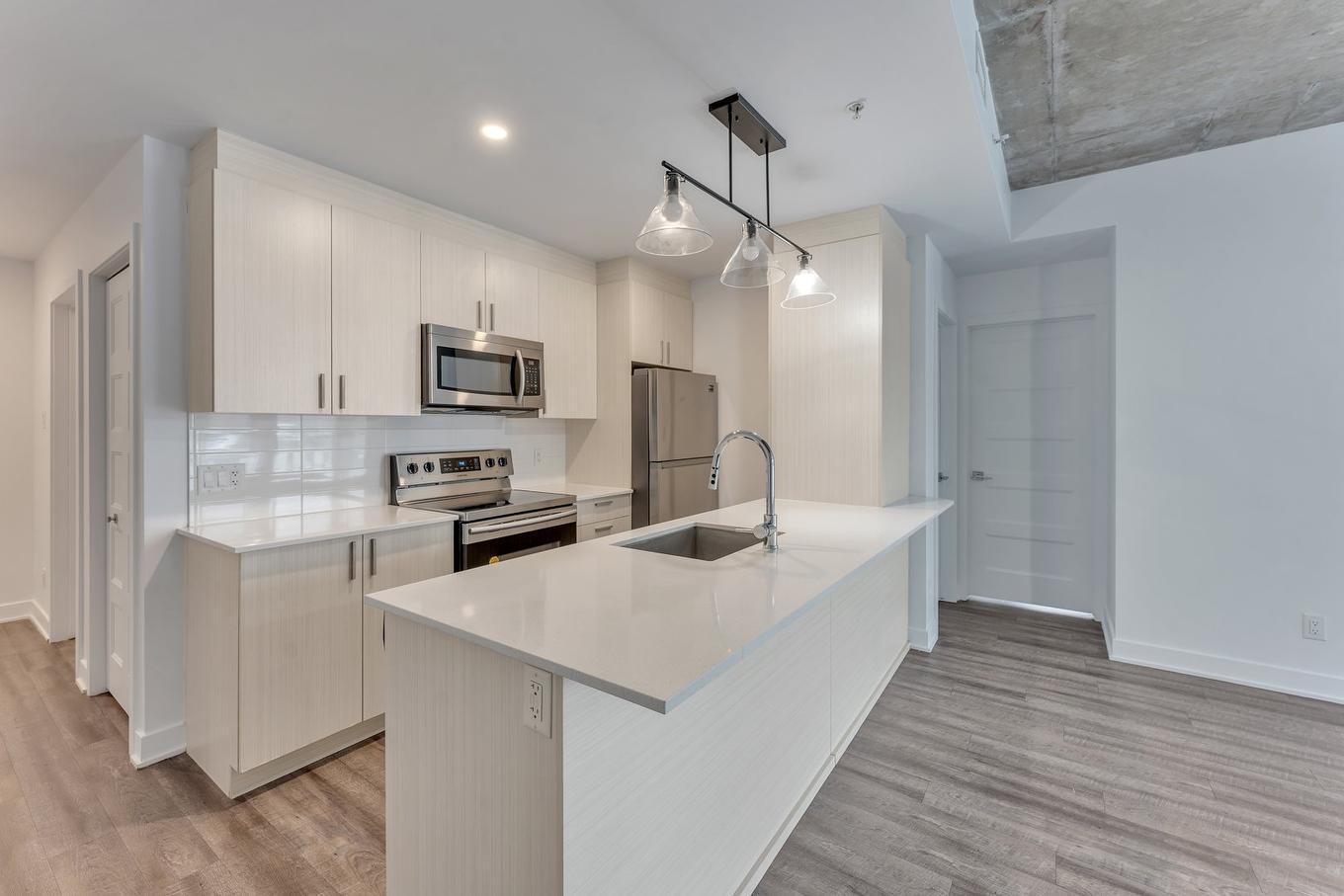 Cuisine - 312-1295 Rue Des Carrières, Montréal (Rosemont/La Petite-Patrie), QC - Indoor Photo Showing Kitchen With Upgraded Kitchen