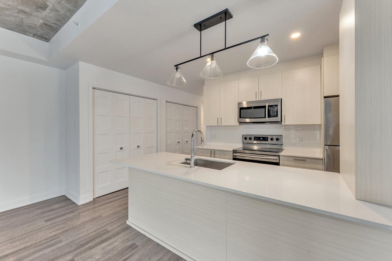 Cuisine - 312-1295 Rue Des Carrières, Montréal (Rosemont/La Petite-Patrie), QC - Indoor Photo Showing Kitchen With Double Sink With Upgraded Kitchen