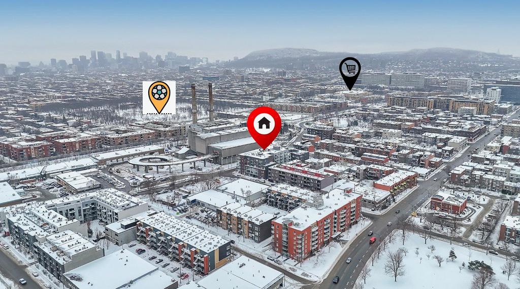 Photo aérienne - 312-1295 Rue Des Carrières, Montréal (Rosemont/La Petite-Patrie), QC - Outdoor With View