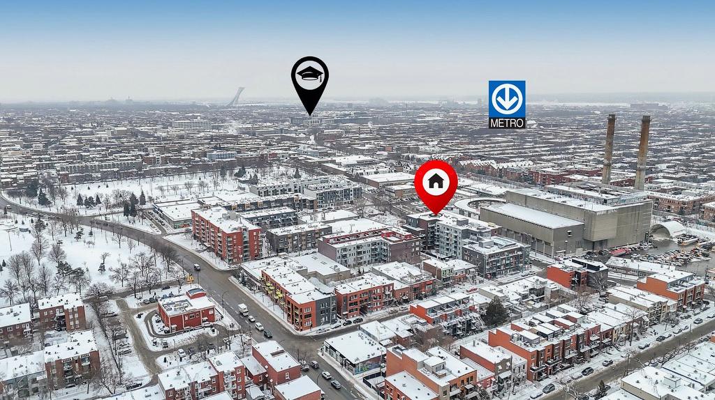 Photo aérienne - 313-1295 Rue Des Carrières, Montréal (Rosemont/La Petite-Patrie), QC - Outdoor With View