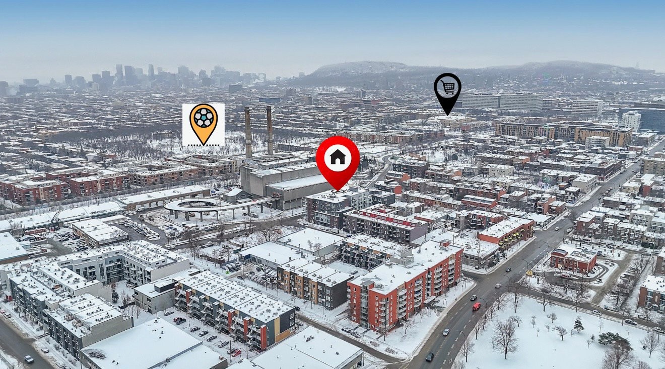 Photo aérienne - 313-1295 Rue Des Carrières, Montréal (Rosemont/La Petite-Patrie), QC - Outdoor With View