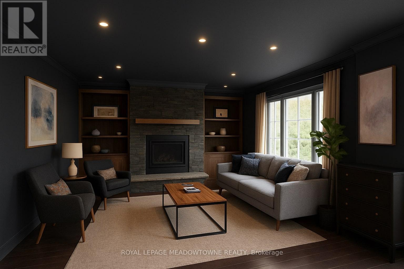 1149 Stanley Drive, Burlington, ON - Indoor Photo Showing Living Room With Fireplace