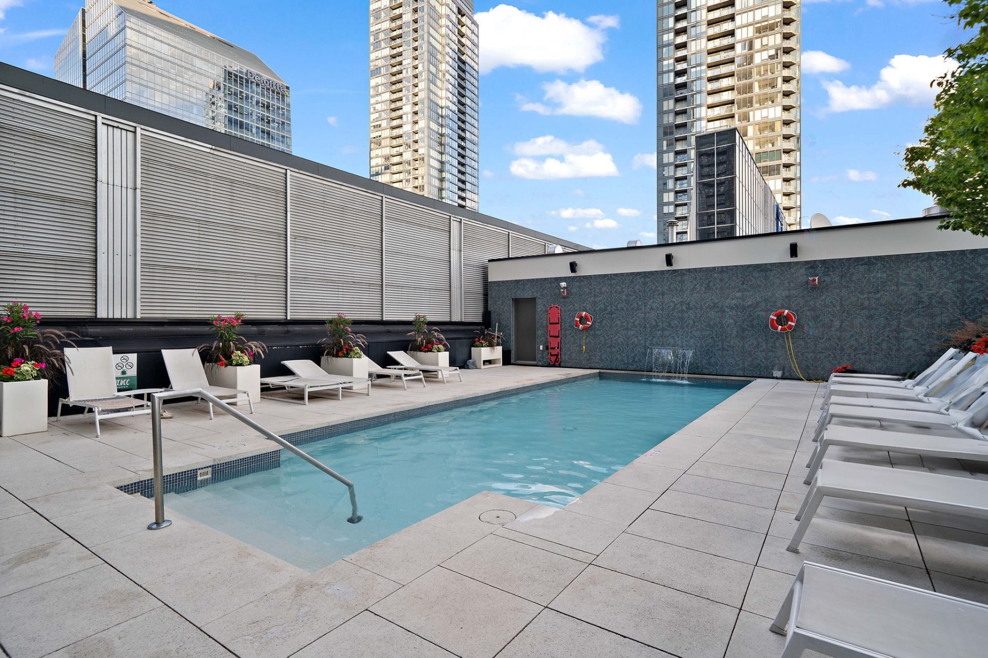 Pool - 3616-1288 Av. Des Canadiens-De-Montréal, Montréal (Ville-Marie), QC - Outdoor With In Ground Pool With Deck Patio Veranda