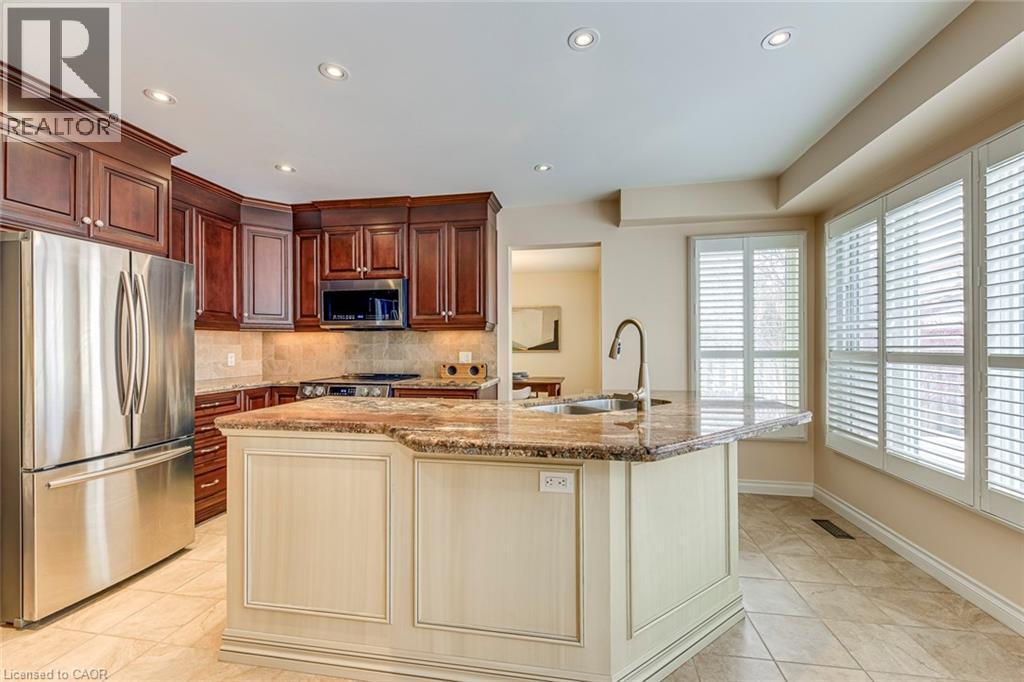 2223 Vista Drive, Burlington, ON - Indoor Photo Showing Kitchen With Stainless Steel Kitchen With Double Sink