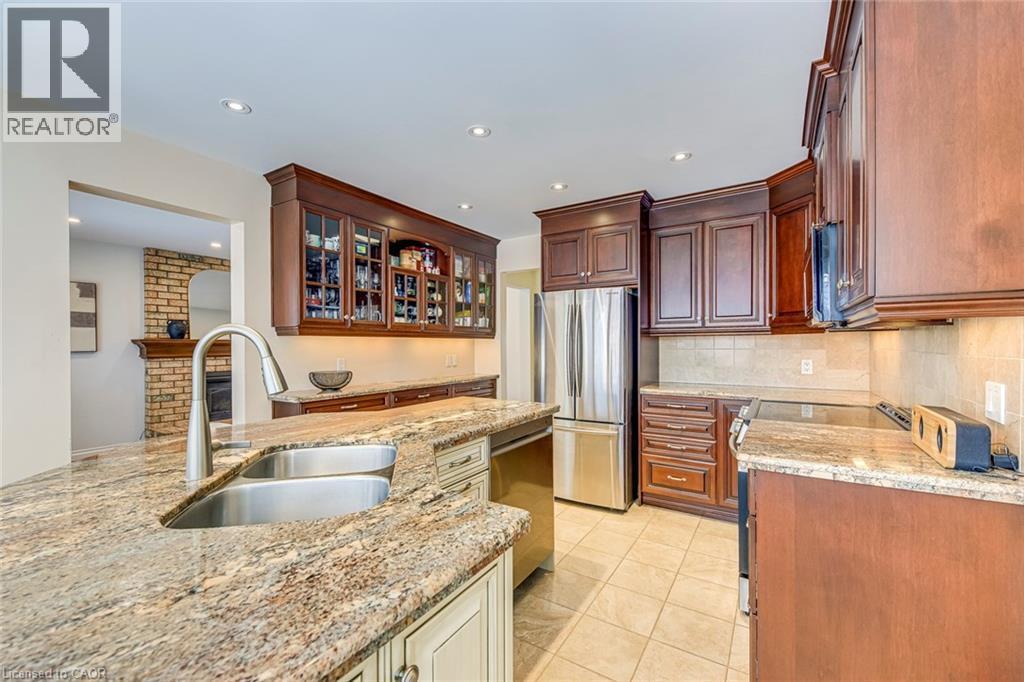 2223 Vista Drive, Burlington, ON - Indoor Photo Showing Kitchen With Stainless Steel Kitchen With Double Sink