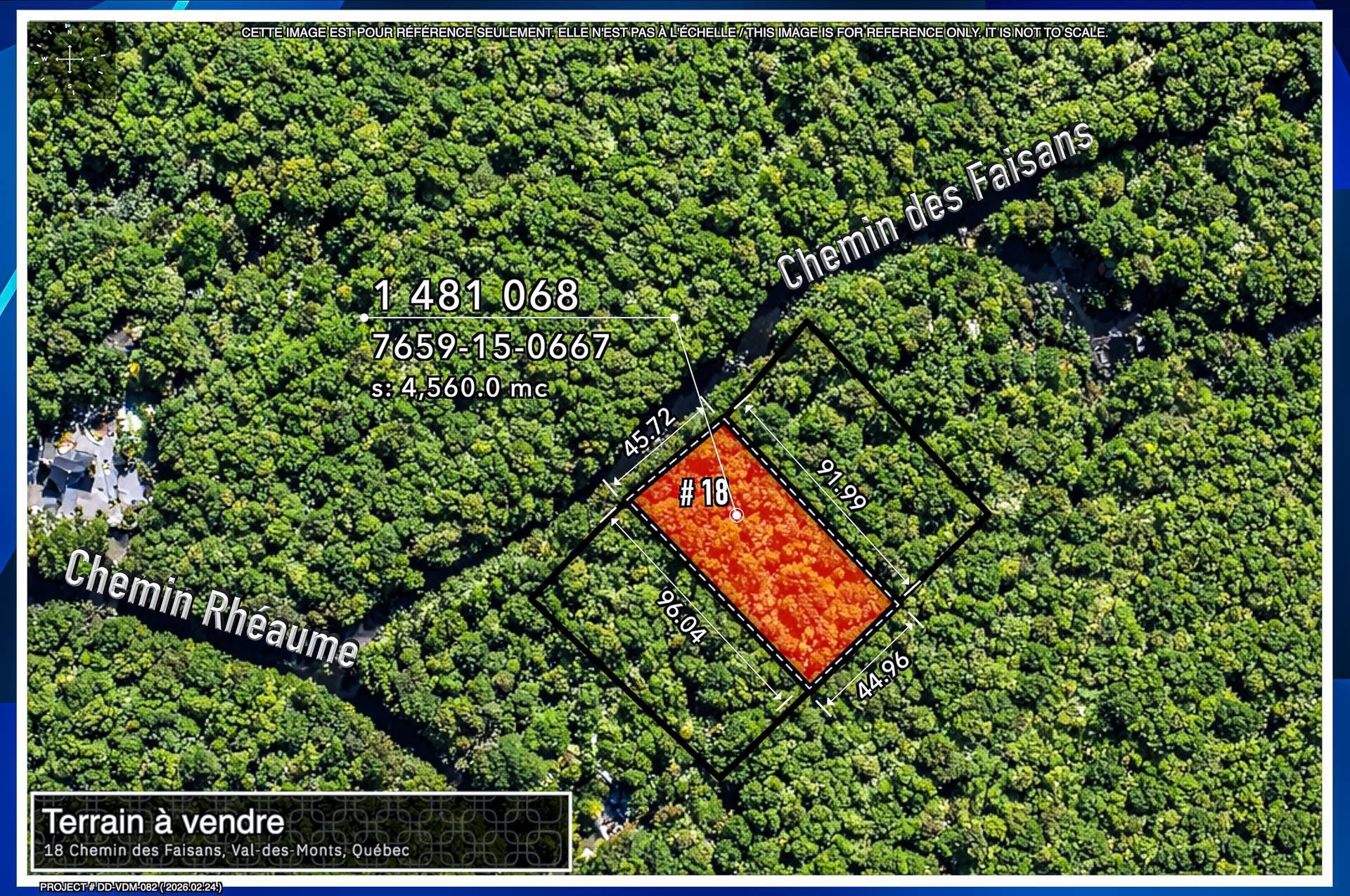 Plan (croquis) - 18 Ch. Des Faisans, Val-Des-Monts, QC