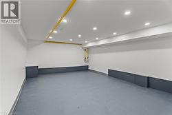 Garage featuring recessed lighting -