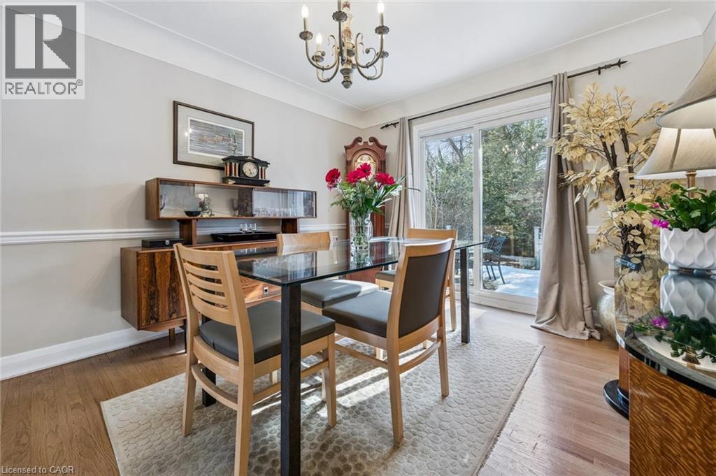 Sliding doors to patio - 3012 First Street, Burlington, ON - Indoor Photo Showing Dining Room