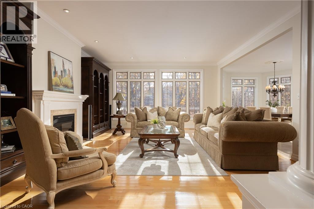 1285 Beaufort Drive, Burlington, ON - Indoor Photo Showing Living Room With Fireplace