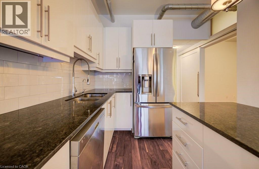 15 Devitt Avenue S Unit# 302, Waterloo, ON - Indoor Photo Showing Kitchen With Double Sink