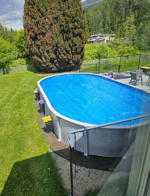 213 Burton School Road, Burton, BC - Outdoor With Above Ground Pool With Backyard